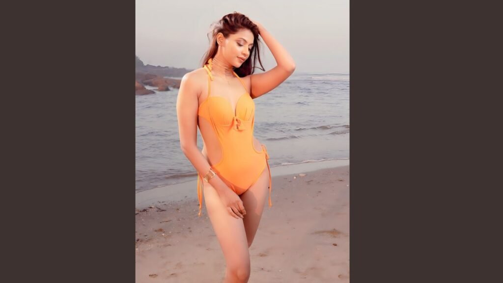 Actor Nikkita Ghag flaunts an orange bikini, says “Colors are not associated with any religion.”