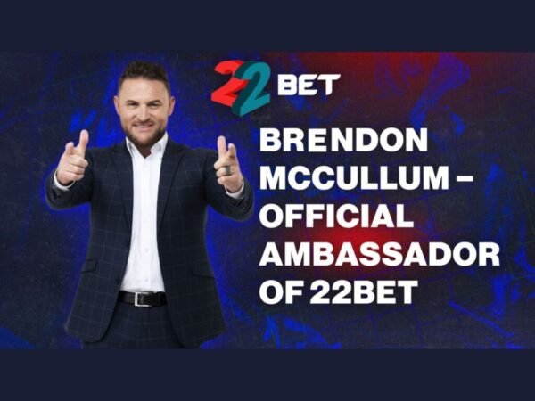 22BET ropes in New Zealand Cricketer ‘Brendon Mccullum’ as the new Brand Ambassador