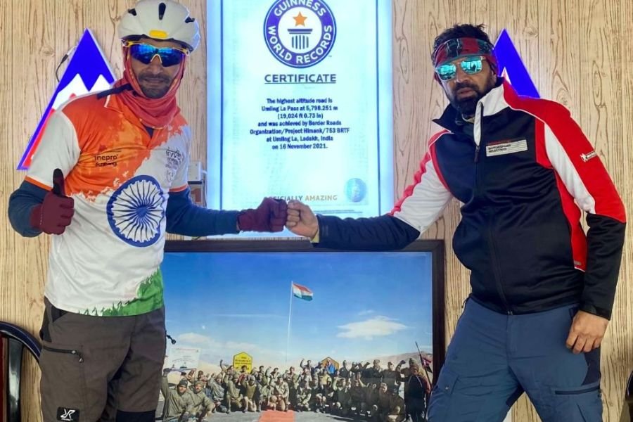 Jay Patel & Vishwaraj Jadeja Paid Tribute to Indian Soldiers at the World’s Highest Motorable Road