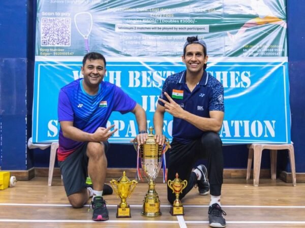 Nikhil and Siddharth from NSCI Club win Double Crowns at the Racketlon National Championship