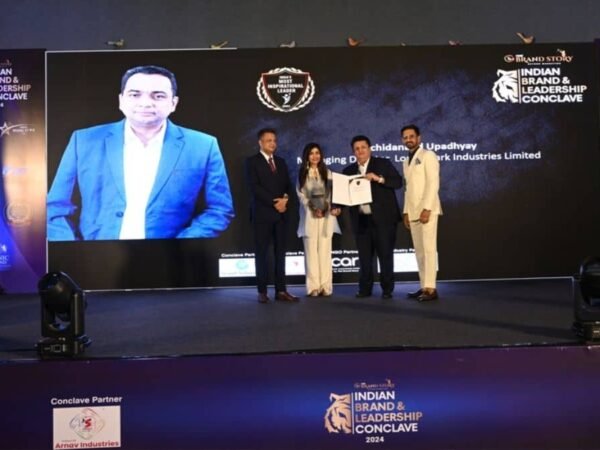 Lords Mark Industries Limited receives Most Inspirational Leader Award at The Indian Brand and Leadership Conclave 2024