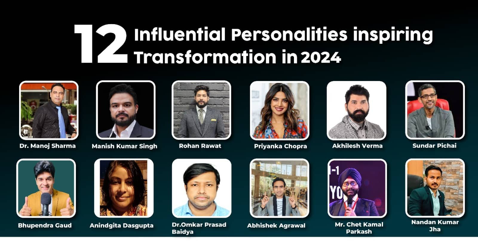 Meet 12 Influential Personalities inspiring Transformation in 2024