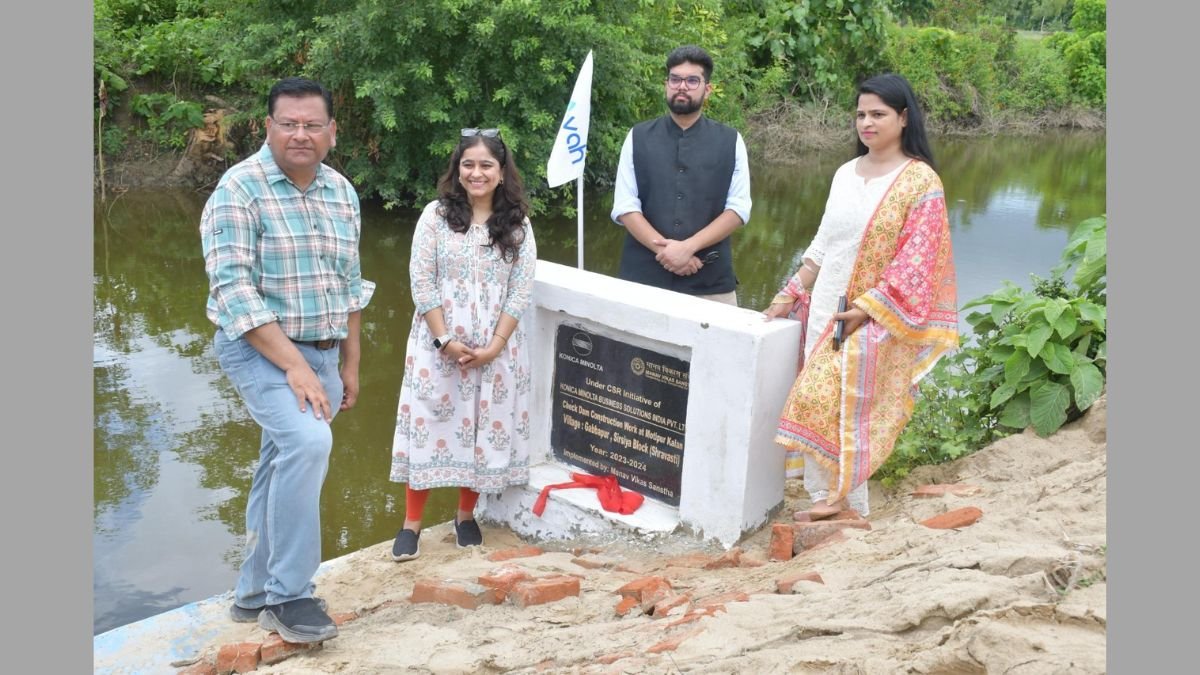 Inauguration of New Check Dams In Shravasti Under Konica Minolta’s CSR Initiative ‘Project Pravah’